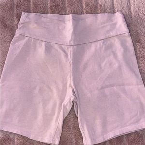 Baby pink biker shorts